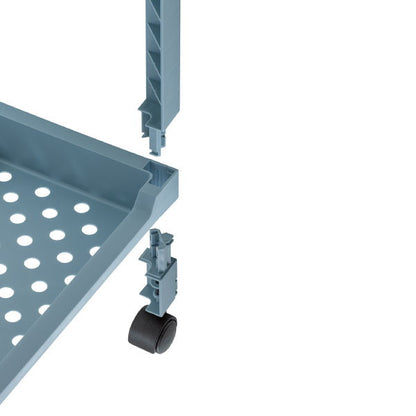 不動技研 コネクトラック ミニ ブルー F64201 収納ワゴン キャスター付 天板付き 組立式 工具不要 4段(代引不可)