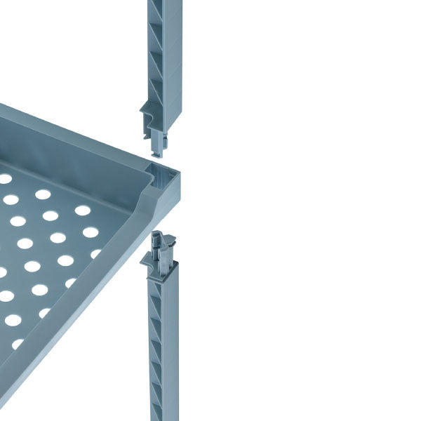 不動技研 コネクトラック ミニ ブルー F64201 収納ワゴン キャスター付 天板付き 組立式 工具不要 4段(代引不可)