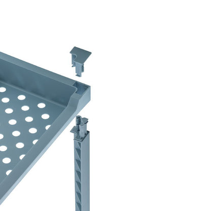 不動技研 コネクトラック ミニ ブルー F64201 収納ワゴン キャスター付 天板付き 組立式 工具不要 4段(代引不可)