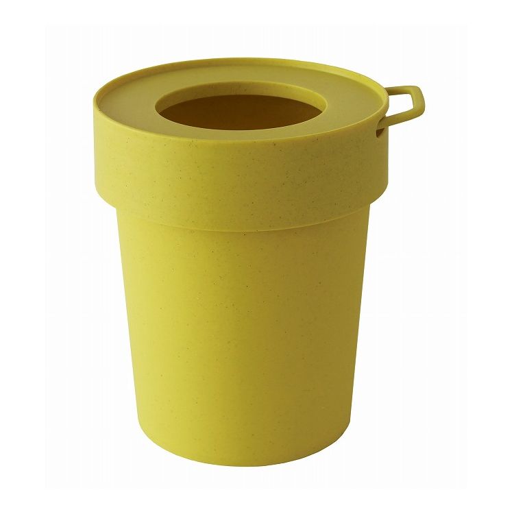 八幡化成 way-be TAPTRASH(タップトラッシュ) S 5L ベイクドイエロー 239987くずかご 丸型 くず入れ ダストボックス 小さい(代引不可)