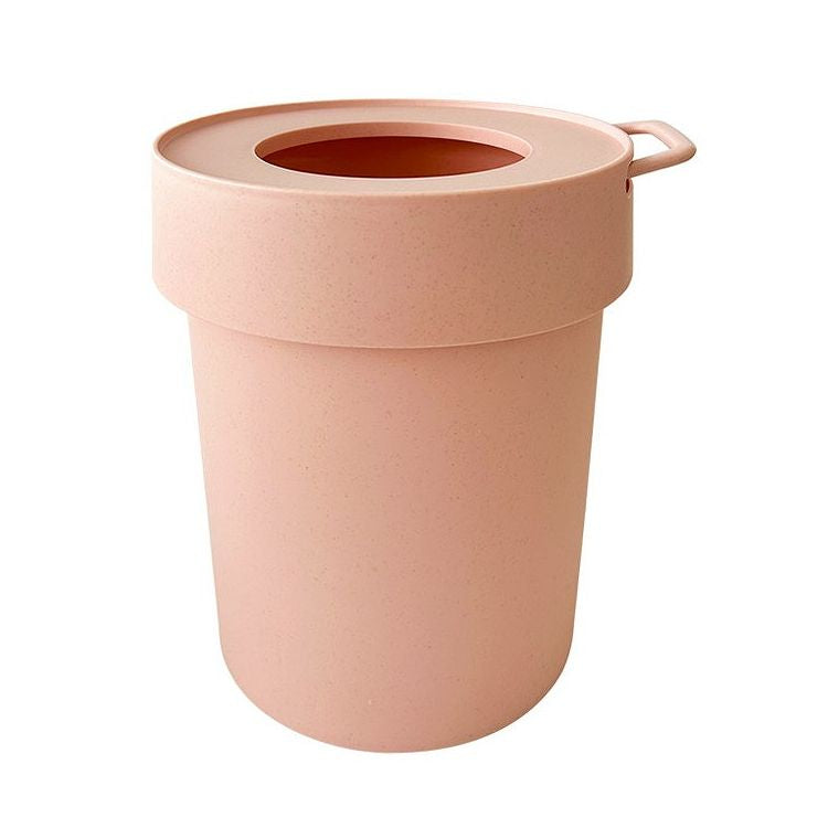 八幡化成 way-be TAPTRASH(タップトラッシュ) S 5L ピーチファズ 246749くずかご 丸型 くず入れ ダストボックス 小さい(代引不可)