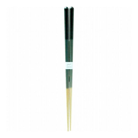 【2個セット】 アオバ 抗菌食洗箸 木の実 23cm 青(代引不可)