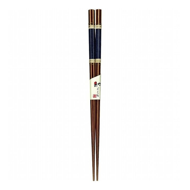 【2個セット】 アオバ 抗菌食洗箸 六角初音 22.5cm 青(代引不可)