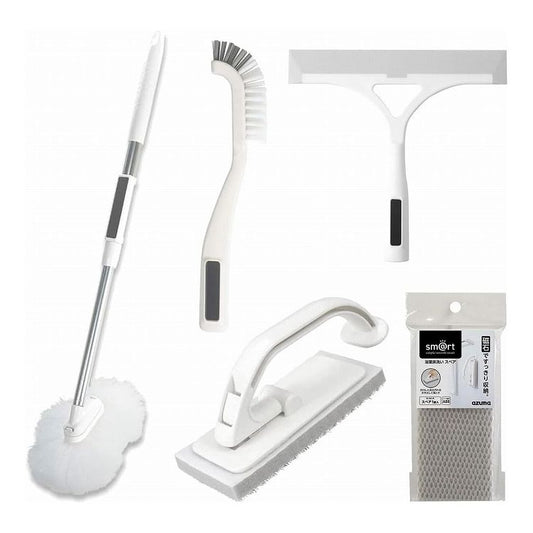 アズマ工業 浴室清掃Bセット ホワイト sm@rt お風呂 浴槽 床 掃除 道具