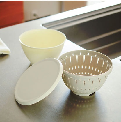 【Sサイズ2点セット】リス リベラリスタ ボール・コランダーセット S 直径18cm ホワイト(代引不可)