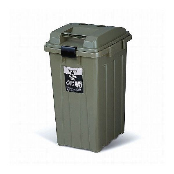 新輝合成 連結ハンドルペール45 グリーン 屋外 おしゃれ 45L カーキ 分別 ハンドル ゴミ箱(代引不可)