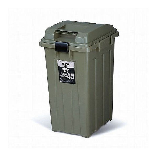 新輝合成 連結ハンドルペール45 グリーン 屋外 おしゃれ 45L カーキ 分別 ハンドル ゴミ箱(代引不可)