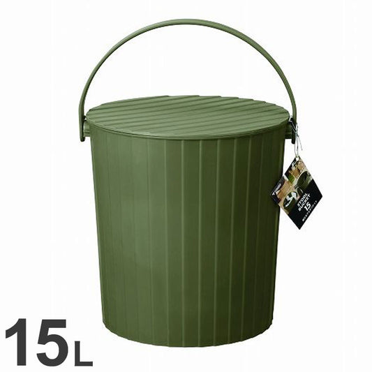 新輝合成 座れるマルチバスケット 15L カーキグリーン(代引不可)