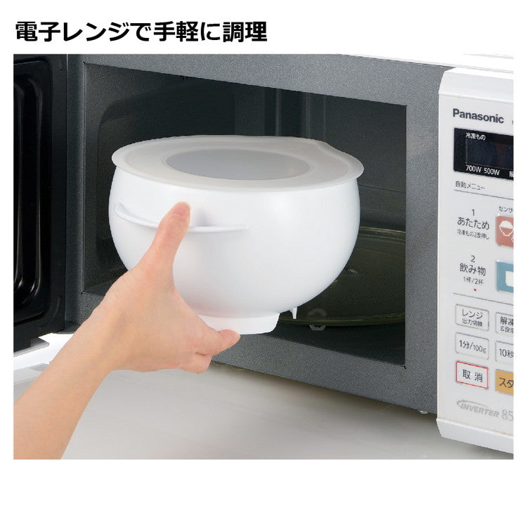 【2個セット】 リッチェル らくチンお料理ボウル たれーぬ ホワイト M 16990-2 (調理ボウル) 電子レンジで時短料理!(代引不可)