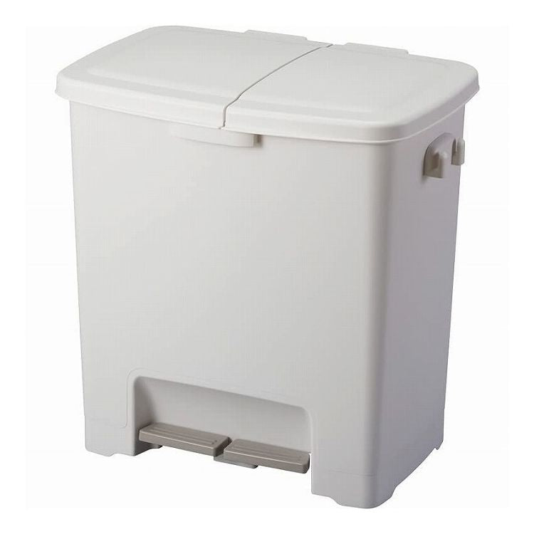 アスベル 分別ペダルツイン 45L ホワイト(代引不可)