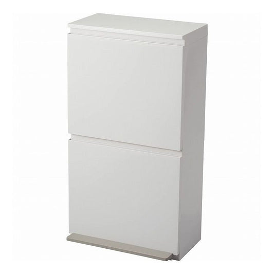 アスベル 分別ペダル2段ワイド 40L ホワイト(代引不可)