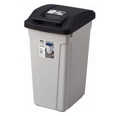 アスベル ハンドル付分別ペール 45L ブラック