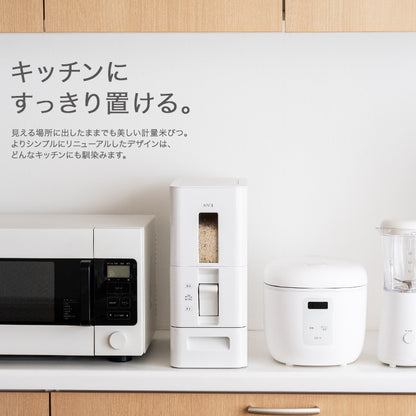 アスベル S 計量 米びつ 6kg ホワイト(代引不可)