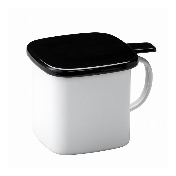 高木金属工業 ホーローオイルポット角型 0.9L HO-KOP0.9 油汚れや腐食に強く臭いも移りにくい(代引不可)