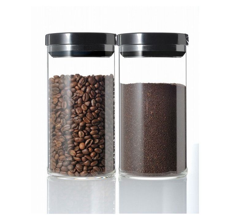 HARIO 珈琲キャニスター L ブラック MCNR-300-B(代引不可)