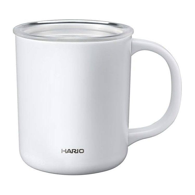 HARIO セラミックコーティング 真空二重保温マグ 350ml CMG-350-W マグカップ 保温 保冷 セラミックコート 真空断熱マグカップ