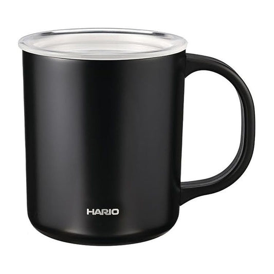 HARIO セラミックコーティング 真空二重保温マグ 350ml CMG-350-B マグカップ 保温 保冷 セラミックコート 真空断熱マグカップ