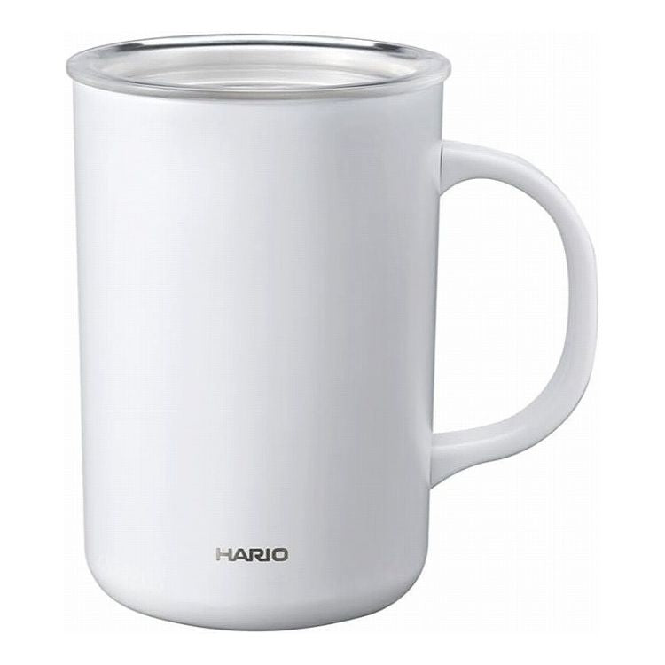 HARIO セラミックコーティング 真空二重保温マグ 470ml CMG-470-W マグカップ 保温 保冷 セラミックコート 真空断熱マグカップ