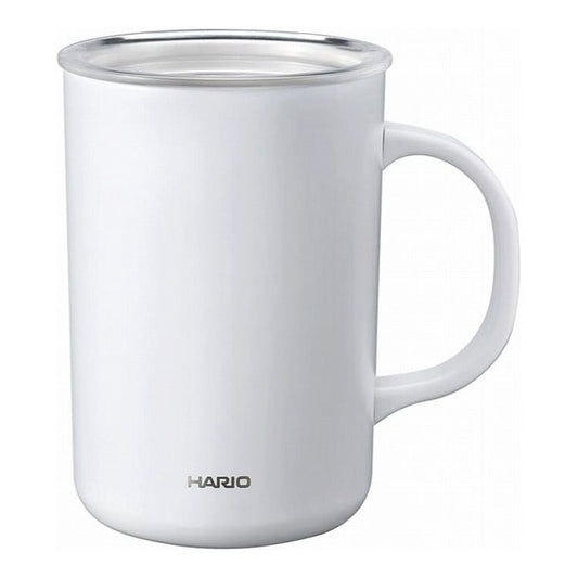 HARIO セラミックコーティング 真空二重保温マグ 470ml CMG-470-W マグカップ 保温 保冷 セラミックコート 真空断熱マグカップ