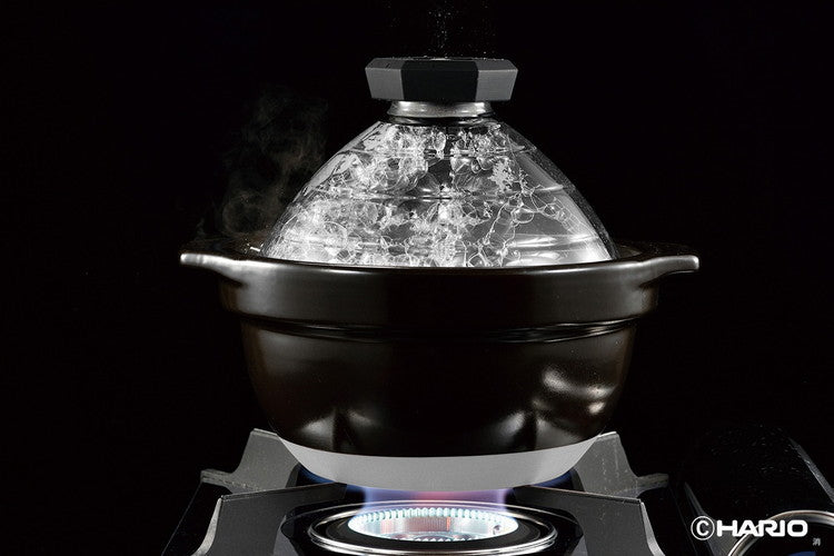 HARIO フタがガラスのご飯釜 (2~3合用) GNR-200-B-W(代引不可)