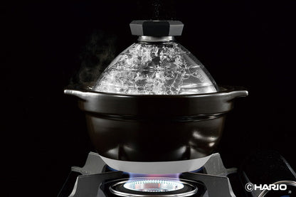 HARIO フタがガラスのご飯釜 (2~3合用) GNR-200-B-W(代引不可)