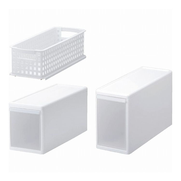 吉川国工業所 Like-it 組み合わせて使える収納ケース スリムM / 幅17×奥行46.5×高さ21.5cm ホワイト MOS-01(代引不可)