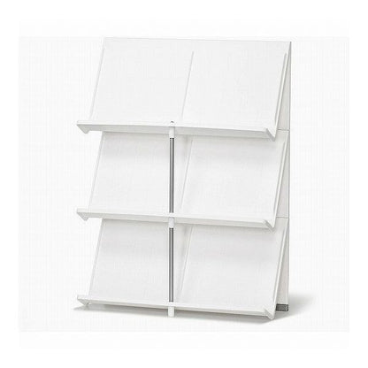 吉川国工業所 Like-it シューズラック 3段 ホワイト 下駄箱 シューズラック 靴収納 玄関収納 マガジンラック(代引不可)