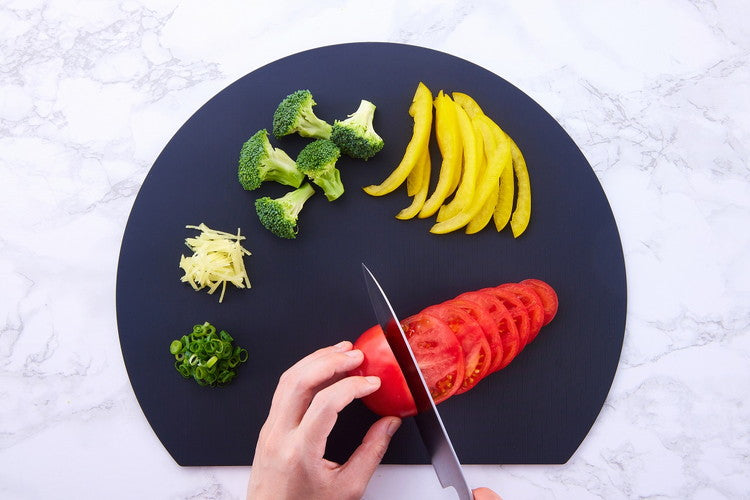 アイメディア 食洗機対応 丸いまな板 大 ブラック まないた カッティングボード 丸型(代引不可)