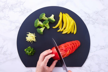 アイメディア 食洗機対応 丸いまな板 大 ブラック まないた カッティングボード 丸型(代引不可)