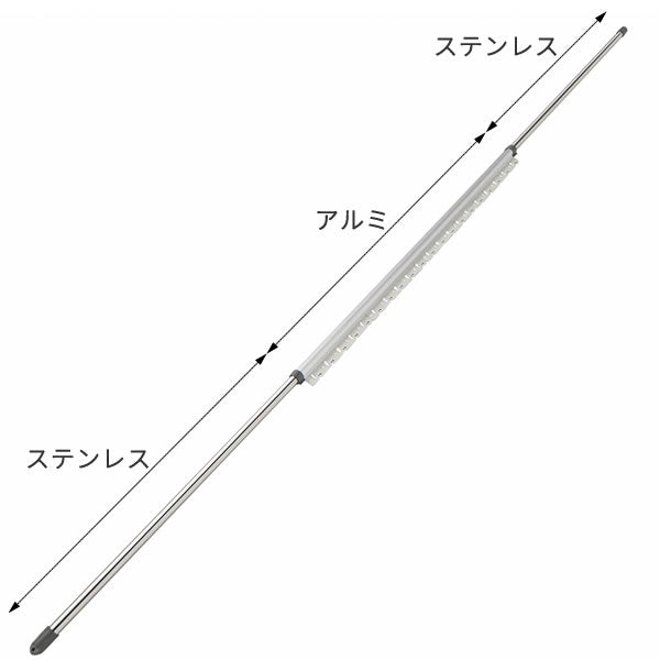 【2本セット】 セキスイ 物干し竿 ステンレス&アルミ ハンガー掛け付き 継ぎ伸縮竿 3m STFA-30 屋外 3m 伸縮 物干竿 ものほしざお 洗濯物干し 外用 ハンガー掛け ピンチ 取付 継ぎ伸縮(代引不可)