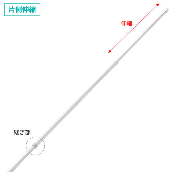 【2本セット】 セキスイ アルミ素材 物干し竿 軽量 長さ2.7~3.8m 継ぎ伸縮竿 3.8m ATN-40LG(代引不可)