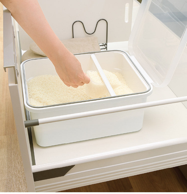 【米びつセット】 リッチェル トトノ (totono)引き出し用 米びつR 5kg 1点 調味料収納ボックスR 1点(代引不可)