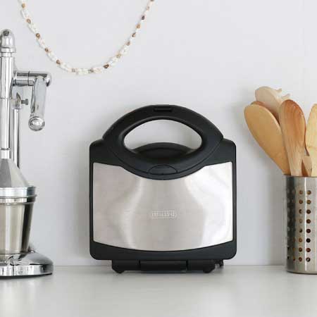 着脱式マルチグリルフラット 3in1 プレート3枚付き ワッフル ホットサンド 両面焼き マルチサンドメーカー ホットプレート 180度開き フッ素樹脂加工 キッチン 調理 お菓子 KDHS-001B ライソン LITHON