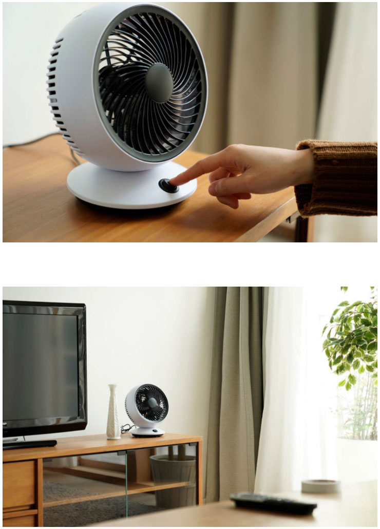 コンパクト サーキュレーター USB給電 小型 風力調節 2段階 静か 省エネ シンプル パワフル 卓上扇風機 静音 風量 おしゃれ