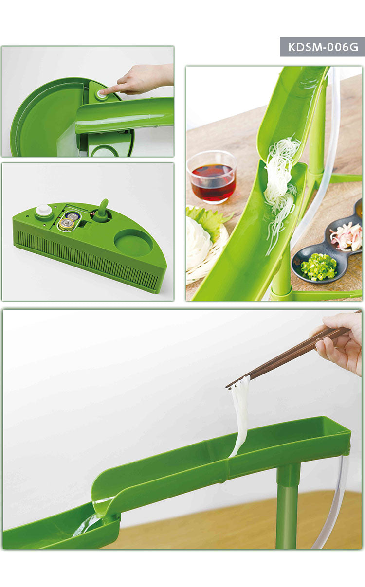 竹丸 本格 流しそうめん 立体 スライダー 組み立て式 家庭用 電池式 流しそうめん器 全長1m 電動 流し素麺 卓上