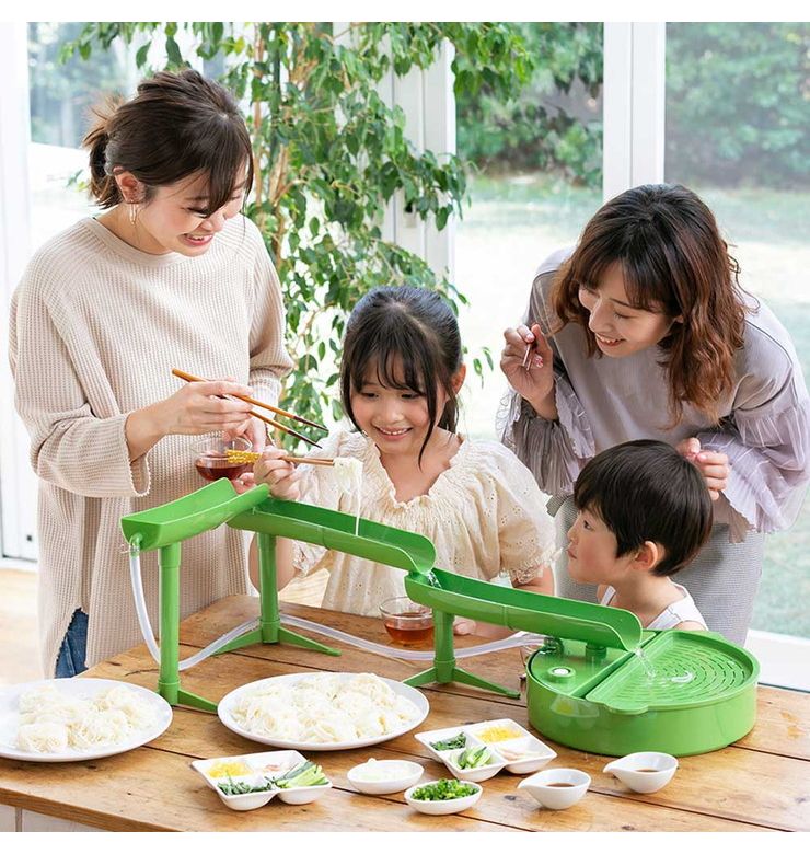 二代目本格流しそうめん 流しそうめん機 卓上 全長1m 電動 流しそうめん器 kdsm 002g