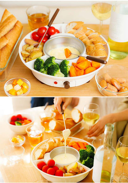 チーズフォンデュ 鍋 チョコレートフォンデュ フォンデュメーカー 着脱式 卓上 フォンデュ鍋 洗える 家庭用