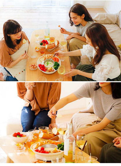 チーズフォンデュ 鍋 チョコレートフォンデュ フォンデュメーカー 着脱式 卓上 フォンデュ鍋 洗える 家庭用