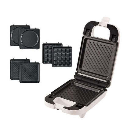 マルチサンドメーカー シングル 3in1 ホットサンド パンケーキ ワッフル 洗える 耳まで焼ける ホットサンドメーカー プレート3種 フッ素樹脂加工 調理器具 コンパクト キッチン KDHS-011W D-STYLIST