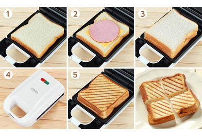 マルチサンドメーカー シングル 3in1 ホットサンド パンケーキ ワッフル 洗える 耳まで焼ける ホットサンドメーカー プレート3種 フッ素樹脂加工 調理器具 コンパクト キッチン KDHS-011W D-STYLIST