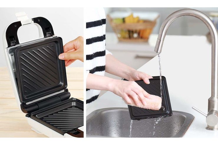 マルチサンドメーカー シングル 3in1 ホットサンド パンケーキ ワッフル 洗える 耳まで焼ける ホットサンドメーカー プレート3種 フッ素樹脂加工 調理器具 コンパクト キッチン KDHS-011W D-STYLIST