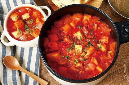 スープポット 1L レシピ付き スープ 卓上 一人鍋 電気鍋 片手鍋 火力調節2段階 チーズフォンデュ ホームパーティー