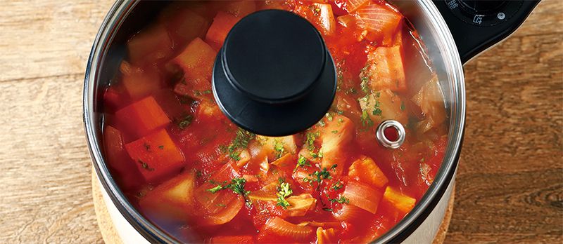 スープポット 1L レシピ付き スープ 卓上 一人鍋 電気鍋 片手鍋 火力調節2段階 チーズフォンデュ ホームパーティー