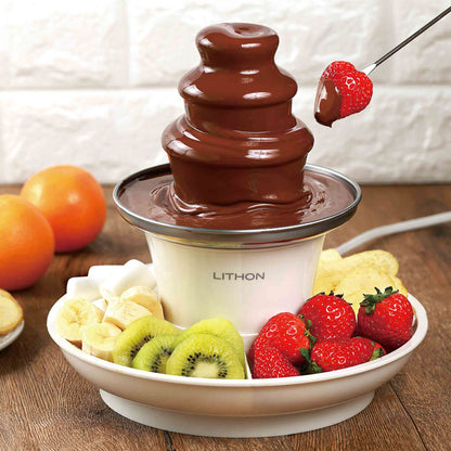 食材用トレイ付き マルチファウンテン チョコファウンテン チーズフォンデュ 保温 回転 丸洗い 食材用トレイ付き