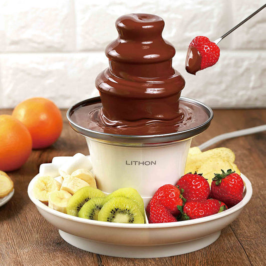 食材用トレイ付き マルチファウンテン チョコファウンテン チーズフォンデュ 保温 回転 丸洗い 食材用トレイ付き