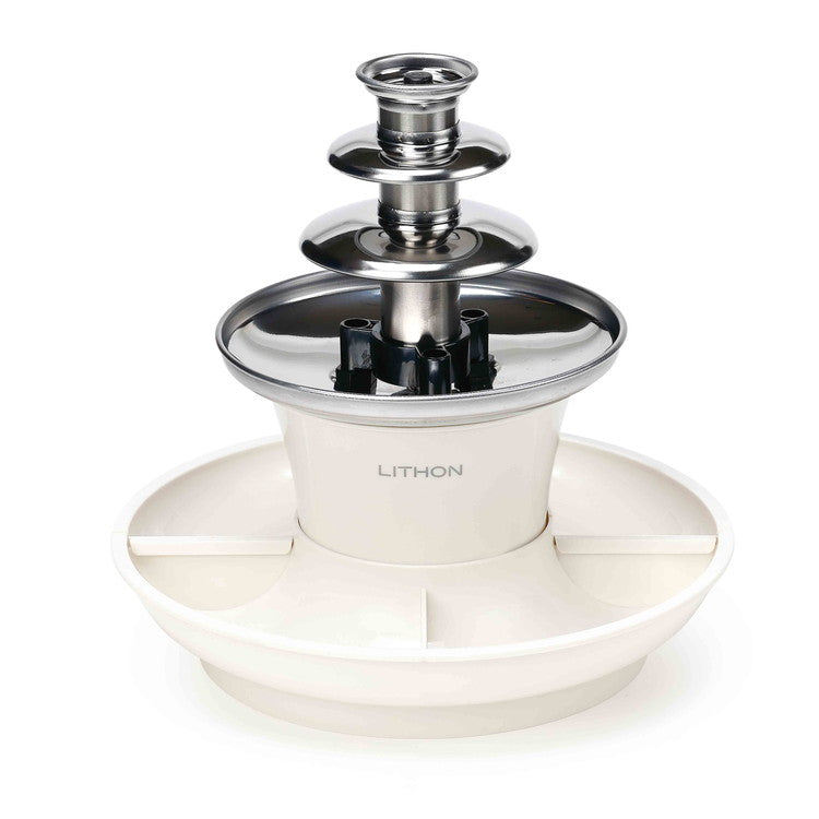 食材用トレイ付き マルチファウンテン チョコファウンテン チーズフォンデュ 保温 回転 丸洗い 食材用トレイ付き