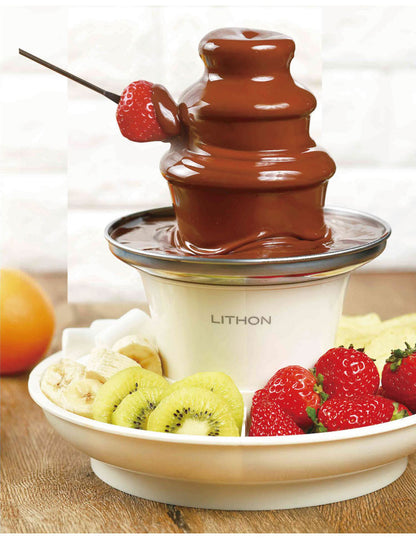 食材用トレイ付き マルチファウンテン チョコファウンテン チーズフォンデュ 保温 回転 丸洗い 食材用トレイ付き