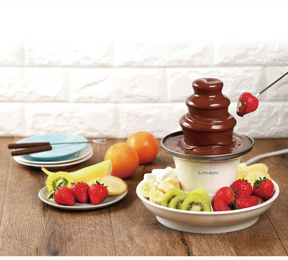 食材用トレイ付き マルチファウンテン チョコファウンテン チーズフォンデュ 保温 回転 丸洗い 食材用トレイ付き