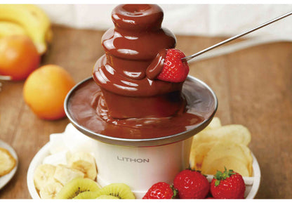 食材用トレイ付き マルチファウンテン チョコファウンテン チーズフォンデュ 保温 回転 丸洗い 食材用トレイ付き