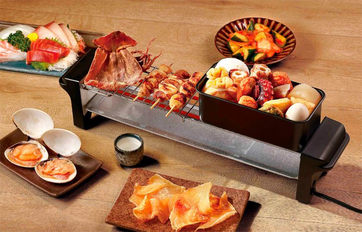 にせんべろメーカー 焼き鳥 おでん 熱燗 炙り 網付き コンパクト ホームパーティー 晩酌 家飲み 卓上 KDGC-014B